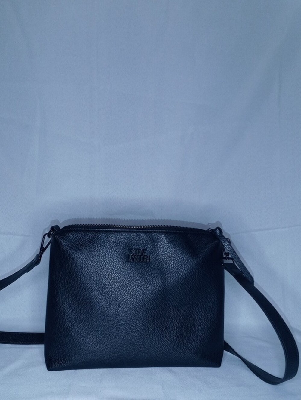 Steve Madden Black Pebble Leather Crossbody Bag